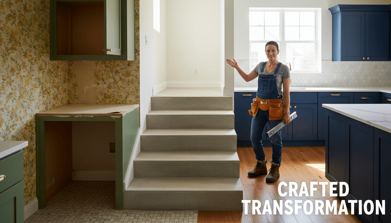 Property transformation from deteriorated state to fully renovated condition